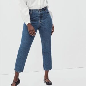 Everlane 90s Cheeky Curvy Blue Ankle Straight Jeans